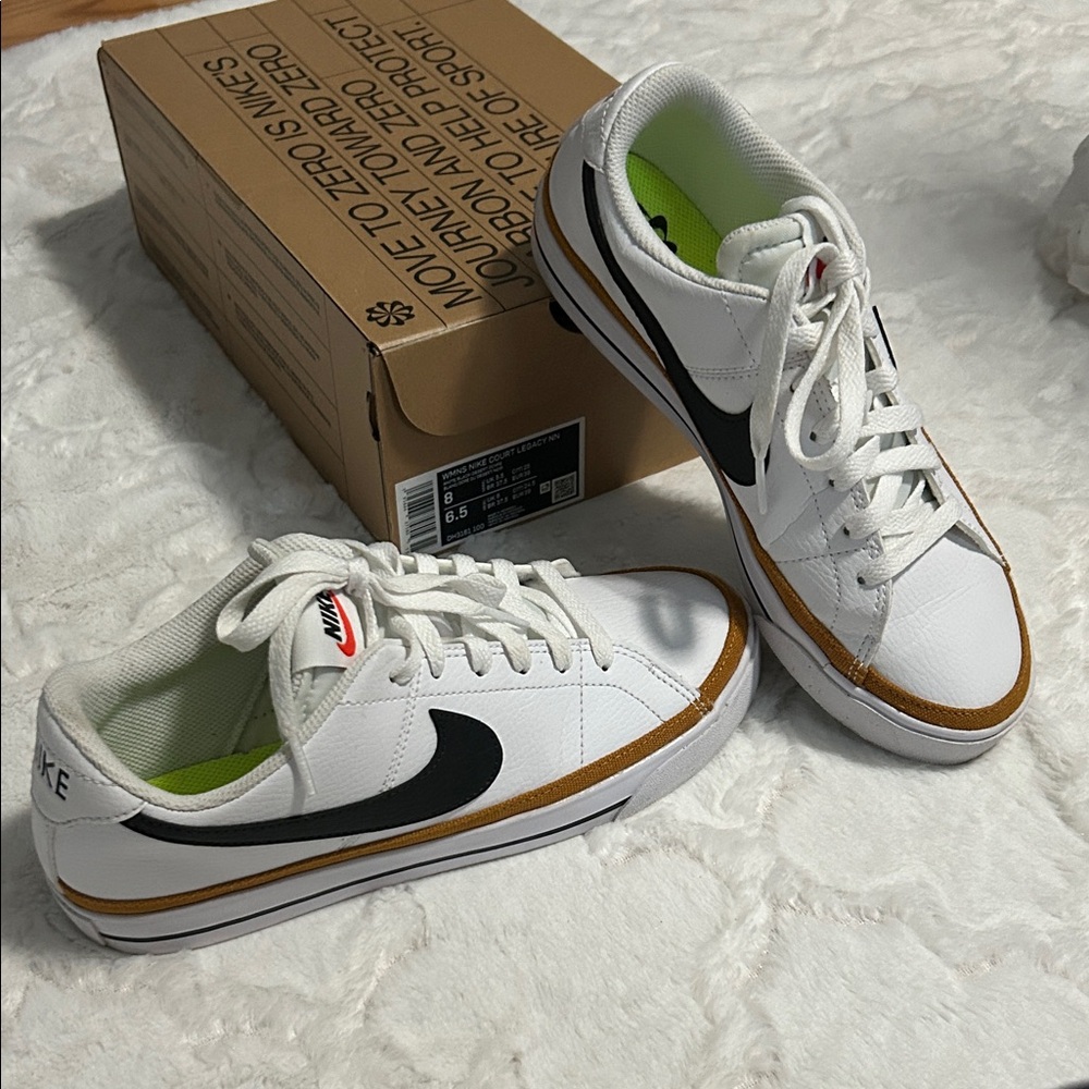 Nike White and Brown Sneakers